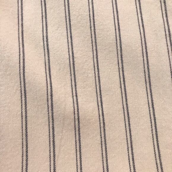 Forever 21 cream with thin blue strips cotton pants size M - Picture 5 of 11